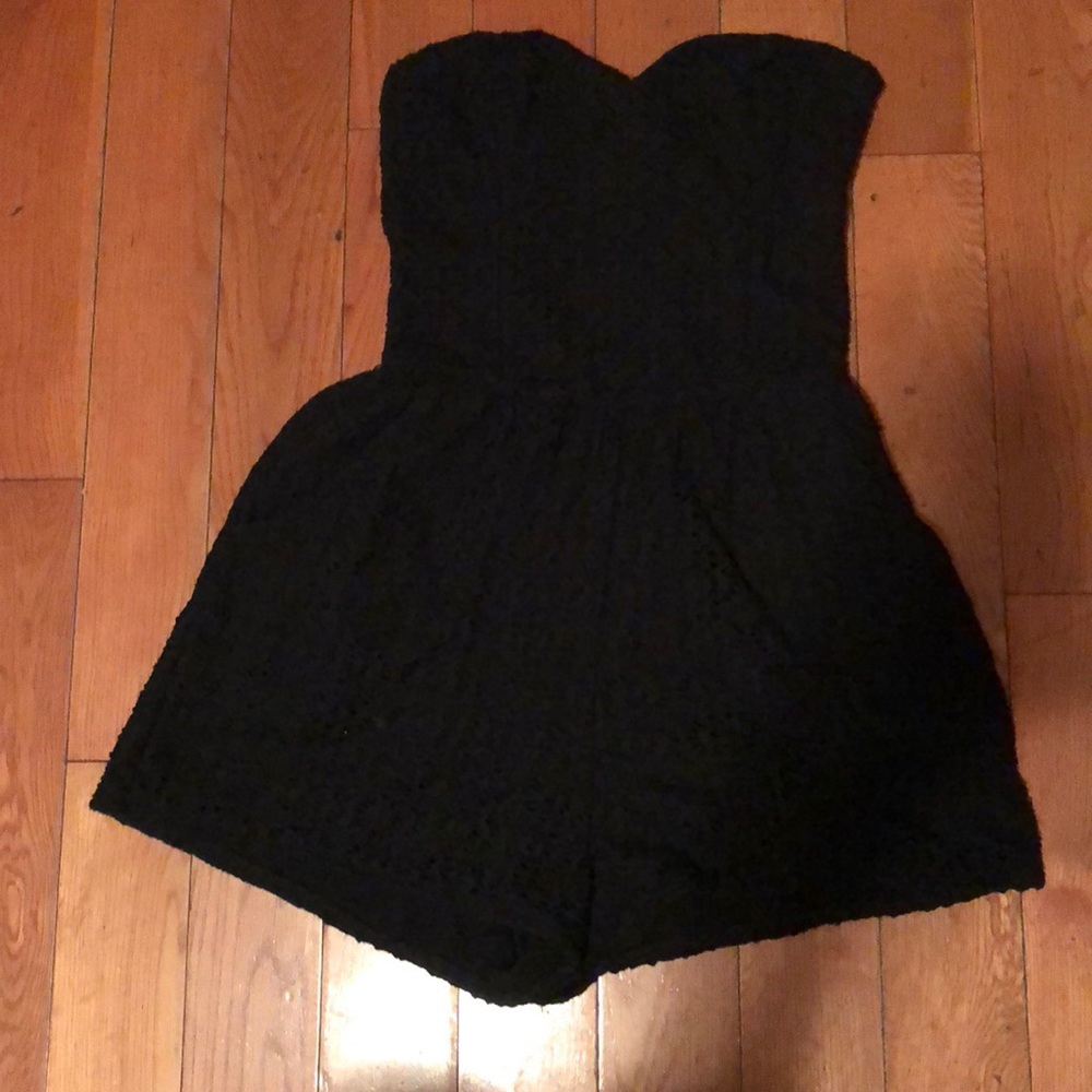 Black lace romper